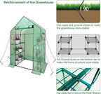 Heyfurni Walk in Greenhouse with Shelves,Walk-in Plant Green House with Durable Green PE Cover, 3 Tiers 6 Shelves Stands with Ground Pegs & Ropes for Stability, 56"x28"x76"