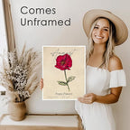 August Birth Flower Art Print - 8x10 (Unframed) | Capturing the Splendor of the August Birth Flower | Decor Accent for Birthdays and Special Occasions | Living Room Décor | Modern Home Décor