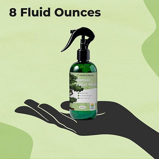 Bonsai Fertilizer Spray by Perfect Plants | Liquid nutrients for Your Small Tree Garden | Balanced Plant Food Mist Rich in micronutrients (8 fl oz)