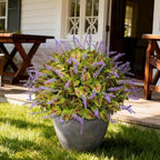 12 Bundles Artificial Coleus Flowers | UV Resistant No Fade Silk Faux Plants | Spring Summer Outdoor Fake Greenery for Garden Patio Planters Front Porch Pathway Decor (Green)