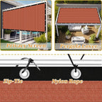 Shade&Beyond Customized Size 6' X 10' Shade Cloth with Grommets, 90% UV Protection UV Protection Mesh Tarp Sun Screens for Patio GN01, Rust Red