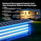 Large Solar Bug Zapper Outdoor Rechargeable Mosquito Zapper 4000 sq.ft for Backyard, Cordless USB Charging Fly Insect Trap, Waterproof Dusk-to-Dawn Auto On/Off for Patio Garden Camping RV
