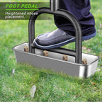 Dolibest Lawn Coring Aerator, Manual Lawn Aerator,4 Stainless Steel Corer Plug Aerator with Soil Core Storage Tray, Pre-Assembled Manual Grass Aerating Tool & Clean Hand Tool, Improving Lawn Health