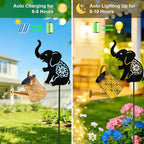 Solar Watering_Can Lights, Elephant Hanging Lantern Solar Lights Outdoor, Birthday Gifts for Mom Women Mother's Day, Waterproof Garden Decor Outside Patio Yard Pathway Backyard