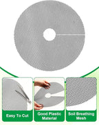 Augshy 11.8 Inch Plant Pot Grids, 4 PCS Plastic Cuttable Plant Pot Soil Covers Soil Digging Avoid from Animals Plant Protection for Flower Pots Indoor and Outdoor Garden Supplies