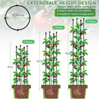Tomato Cages for Garden Sturdy Metal Plant Stakes SupKing 2 Pack 47 Inch Tall Adjustable Heavy Duty Plant Support Cage Trellis for Outdoor Climbing Rose Vegetables Plants Flowers Comes 20 Twist Ties