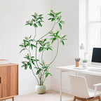 Artificial Mahonia Fortunei Tree - 6FT Artificial Plants Indoor, Fake Floor Plant with White Planter, Tall Sumac Faux Plants for Decor Indoor Home Sala Office Hotel Patio Studio（Pink
