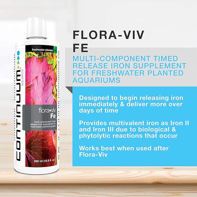 Continuum Aquatics Flora Viv Fe – Timed Release Iron Supplement for Freshwater Planted Aquariums