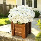 6 Bundles White Artificial Geranium Flowers for Outdoors Spring Decor Geraniums Silk Flowers UV Resistant Lifelike Faux Flowers for Spring Indoor Outdoor Garden Patio Porch Balcony Home Decoration