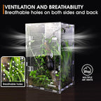 Acrylic Jumping Spider Enclosure - Insect Terrarium for Spiders, Mantises, Tarantulas & Frogs