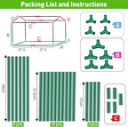 Mini Greenhouse with Potting Mat for Indoor Plant, Heavy Duty Portable Green House with Waterproof Pot Pad for Small Plants, Clear Small Plant Tent for Seed Humidity (Green)
