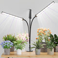 GooingTop Grow Light LED Gooseneck Lamp,Triple-Head Full Spectrum 222 LED Plant Lamp with Red Blue Light Clip-on Desk for Indoor Plants Growing, Auto Timer & Super Bright