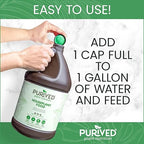 Purived 1gal All-Purpose Liquid Plant Fertilizer - Makes 320 Gallons, for Indoor Houseplants, All-Natural, Groundwater Safe, Made in USA