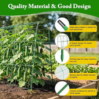 Cucumber Trellis for Climbing Plants Outdoors, U-Shape Garden Trellis for Raised Bed with Netting, Plant Support Structures for Vegetables, Grape, Bean, Tomato, Vines, 48 * 46 inch, Green