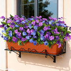 Hommyea Artificial Fake Flowers for Outdoor, 6 Bundles UV Resistant Faux Plants Decoration Silk Flowers No Fade Plastic Flowers for Outside Planters Home Porch Patio Yard Garden Decor