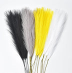 LSKYTOP Yellow Pampas Grass Decor,23Inch 16pcs Faux Pampas Grass Bouquets Artificial Pampas Fake Pampas Flower for Home Living Room Bedroom Vase Decor