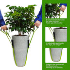 Potted Plant Mover，Plant Lifting Straps for Garden Flower Pots, Planters，Rocks, Trees，Easily Lift and Move Heavy Items Up to 200 Pounds，Mid Size, Green, Patent Pending