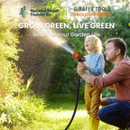 Giraffe Tools Garden Hose 25ft x 5/8'', Water Hose Heavy Duty, Flexible, Lightweight Hybrid Hose with Swivel Handle, Male to Female Fittings