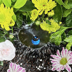 Drip Emitters for 1/4" Drip Irrigation Tubing 25 pcs Adjustable 360 Degree Fan Shape Water Flow Irrigation Drippers with Lock Barbed Irrigation Drip Heads Drip Spray Emitters for Flower Plants Garden
