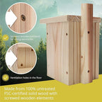 Wildlife Heart I Bird Nestheline Deals Made of Solid Wood - Screwed, Nesting Boxes for Birds, Nesting Box red throats, Bird House Incubator for Birds, birded Box Weatherproof