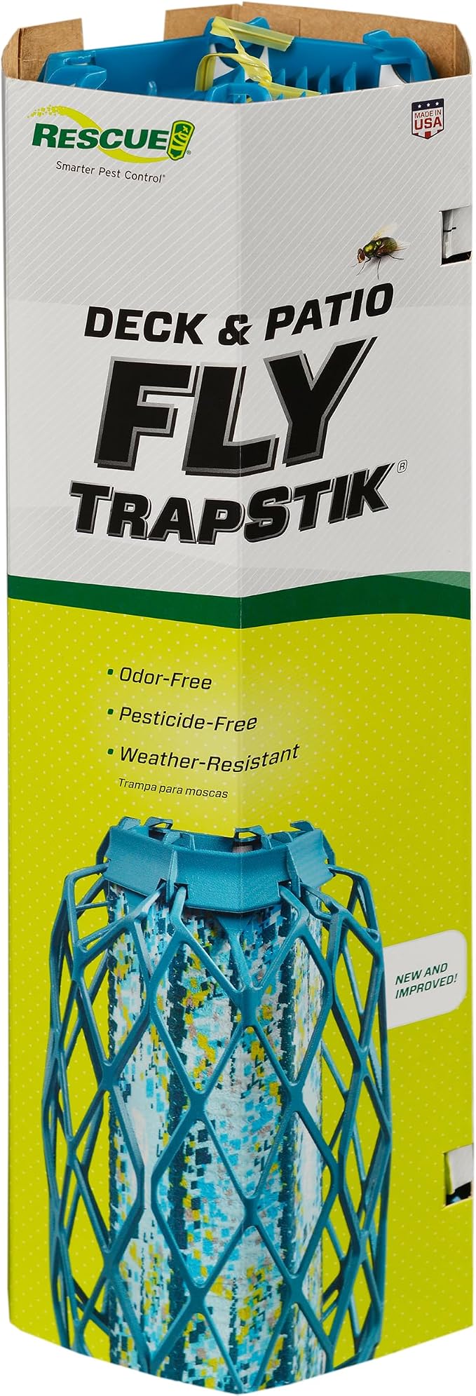 RESCUE! Deck & Patio Fly TrapStik - Odorless, Weather Resistant