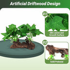 GOZILLA Silk Fish Tank Plants,Reptile Artificial Plant,Reptile Plants for Terrarium,Aquarium Decorations Accessories Set,Resin Driftwood Artificial Silk Aquarium Plant for Fish Tank.(5PCS/C-Set)