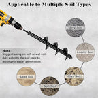 Gbekery Auger Drill Bit for Planting 2 Pack,1.6x16 inch&3.5x16 inch,Auger Drill Bit Suitable for 3/8'' Hex Drill Driver,Garden Spiral Hole and Planter for Bulbs,Fence Posts,and Umbrella Holes