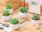 Der Rose 9 Pack Fake Plants Small Realistic Succulents Plants Artificial for Home Room Decor Indoor