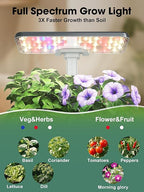 Hydroponics Growing System Kit, 8 Pods Smart Indoor Herb Garden with WiFi App Control, Seeds Pod Kit,LED Grow Light,Stainless Steel Herbs Planter for Lettuce,Basil,Gardening Gifts