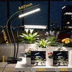 GooingTop Grow Light 100W 6000K, Super Bright White Desktop Clip Plant Lamp for Seedlings Succulents Seeds Starting Indoor Plants Growing,Bendable Gooseneck & Timer 4 8 12 H