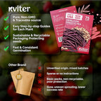 KVITER 75 Top Pick Pinkeye Cow Pea Seeds for Planting (Vigna Unguiculata) – Field Pea, Bush Purple Hull Peas, Heirloom & Organic | Peas & Beans – Vegetable Seeds for Outdoor Garden, Beds, Containers