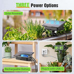 RAINPOINT Easy-Setup Solar Drip Irrigation System Outdoor & Indoor, Automatic Plant Waterer Device Kit Beginner-Friendly Garden Raised Bed Grow Tent Water 10-15 Plants