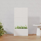 Casaphoria Metal Raised Garden Bed with Trellis, 59"x30"x12" Planter Box for Climbing Plants, Vegetables & Vines, Features Drainage Holes and Privacy Screen (Black-Louvered)