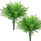 PASYOU Artificial Ferns Plants for Decoration, Fake Plastic Plant Greenery Grass Faux Fern Leaves Shrubs Stems for Outdoor Indoor Home Garden Party Office Wedding Christmas DIY Decor - 8 Pack