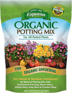 Espoma Organic Potting Soil Mix - All Natural Potting Mix For All Indoor & Outdoor Containers Including Herbs & Vegetables. For Organic Gardening, 8qt. bag. (Pack of 4)