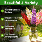 LUOJIBIE Snapdragon Seeds, 10,0000+ Tetra Mix Snapdragon Seeds for Planting (Antirrhinum Majus) Fairy Bouquet Blend, Non-GMO Heirloom Annual Flower Garden Seeds Bulk for Outdoor & Indoor