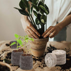 ZeeDix 50 Pcs 40mm Peat Pellets Seed Starter Soil Pods Plugs for Vegetable, Compressed Peat Nutrient Seedling Soil Block for Planting Easy Transplant with 50 Plant Labels & 2 Garden Tools