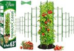 Riare 8 Pack 5.2 FT Tomato Cages for Garden- 63inches Heavy Duty Tomato Stakes and Supports, Adjustable Tall Tomato Plant Support Trellis for Pots, Raised Garden Bed, Climbing Vegetables Plants