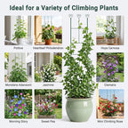 46 inch Plant Trellis for Climbing Plants, Metal Garden Trellis for Potted Houseplants Indoor & Outdoor, Rustproof Plant Support for Ivy Pothos Monstera Hoya Flower Vine, 1Pcs, Green