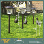 GIGALUMI 8 Pack Solar Pathway Lights, Solar Garden Lights Outdoor Warm White, Waterproof Led Path Lights for Yard, Patio, Landscape, Walkway (Brown)