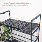 Bstrip Indoor Greenhouse with Grow Light, 5-Tier Large Green House, 5Pcs Grow Lights for Seed Starting with Timer, PVC Tent with Airflow Windows, Indoor Greenhouse Cabinet 40.2x18.9x74.8in