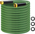 Garden Hose 25 ft Flexible Non-Expandable Water Hose Kink-Free Ultra Lightweight Leak-Proof Durable Portable Wear-Resistant Hoses Pipe with 3/4" Strong Fittings for Outdoor Yard Lawn Car Wash