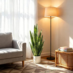 Fake Snake Plant, 35" Artificial Potted Plant with White Pot, Realistic Faux Plant for Home Decor, Low Maintenance No Watering Needed for Desk Corner Office & Pet Areas (Green 35in)