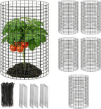 5 Pack Plant Protector from Animals, 24x12 Inches Wire Plant Protector, Plant Cages to Keep Animals Out