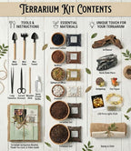 DIY Terrarium Kit | Pebbles Sphagnum Moss Activated Carbon Burlap Peat Moss Tools | Terrarium Supplies (Advanced)