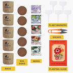 Indoor Daisy Garden Starter Kit with Gardening Tools - Planter Bags, Markers, Soil Disks and Shears, Home Gardening Gifts for Women Men Plant Lovers