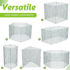 Zubebe 10 Pack Small Wire Plant Protectors Square Plant Protectors from Animals Mesh Cage Chicken Wire Cloche for Shrubs with Ground Stakes and Nylon Ties(Thickness 1mm,Dark Green)
