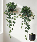 Fake Plants 2Pcs Faux Ivy Plants Potted Indoor Artificial Hanging Plants Realistic Hanging Fake Greenery Table Desk Bathroom Office Bedroom Living Room Shelf Modern Farmhouse Decor Intdoor