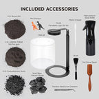 LANDEN Miniature Terrarium Glass Jar Kit – Complete DIY Mini Landscape Set with Ultra-Clear Glass Container, LED Light, Decorative Stones & Planting Tools – Ideal for Home Decor, Gifts & Hobbyists