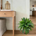 Senjie Artificial Boston Fern 4 Set Large 55 Branches Fake Ferns for Outdoors 34Inch Faux Plant for Home Living Room Office Decor